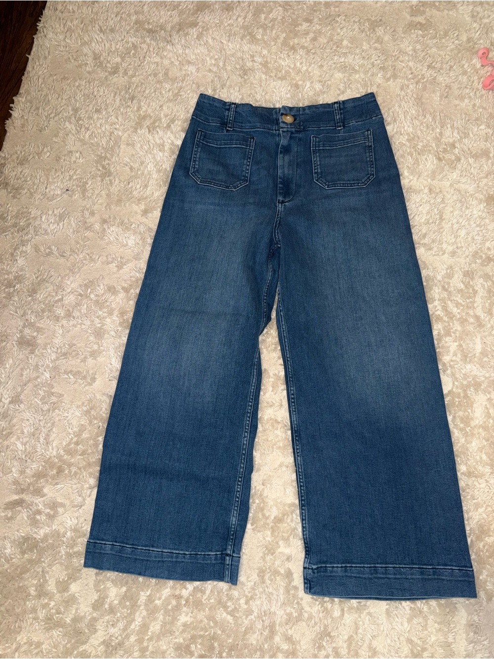 Maeve Colette Mid Indigo Wide-Leg Jeans
